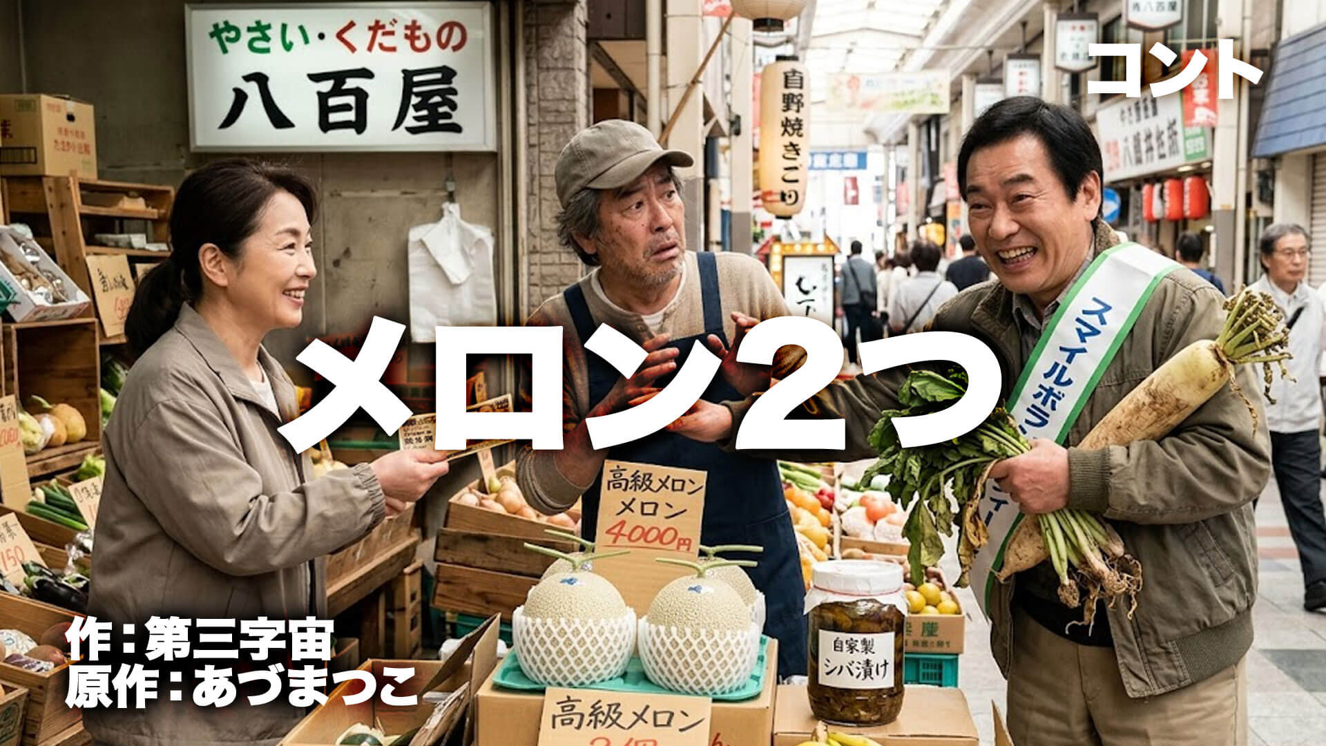 コント台本『メロン２つ』作：第三字宙 原作：あづまつこ